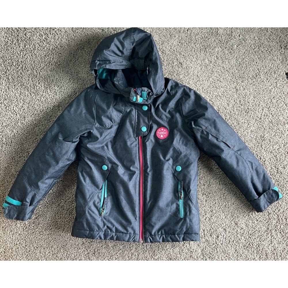 Wedze DECATHLON insulated waterproof hooded ski snow jacket coat sz 10 Yrs